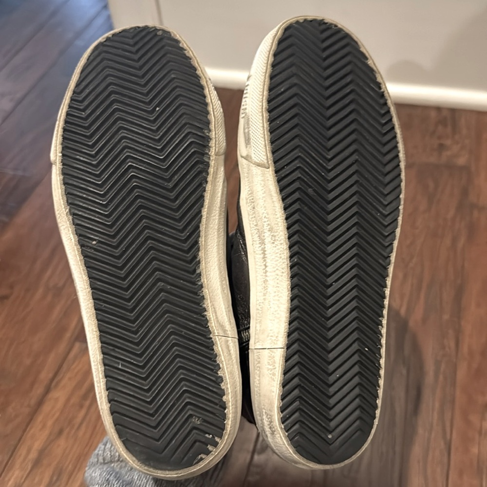 GOLDEN GOOSE Slide Women's Silver Laminated Leather and Studs size 36 - Picture 2 of 4